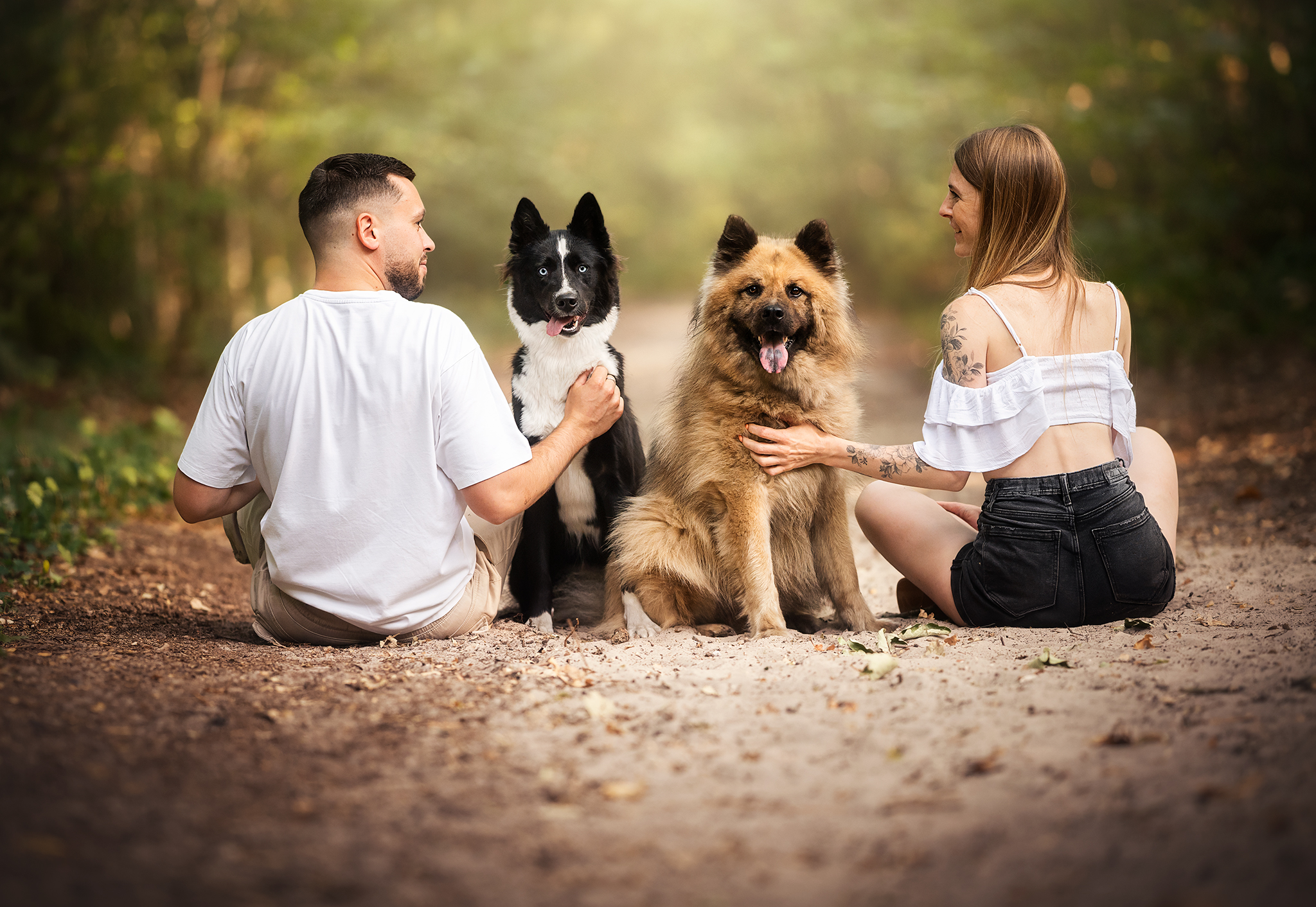 séance photo couple chiens forêt val d'oise taverny